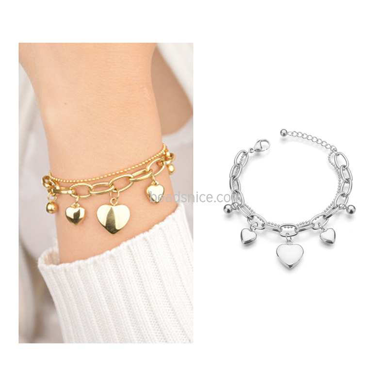 European and American fashion titanium steel love bracelet multi-layer female bracelet
