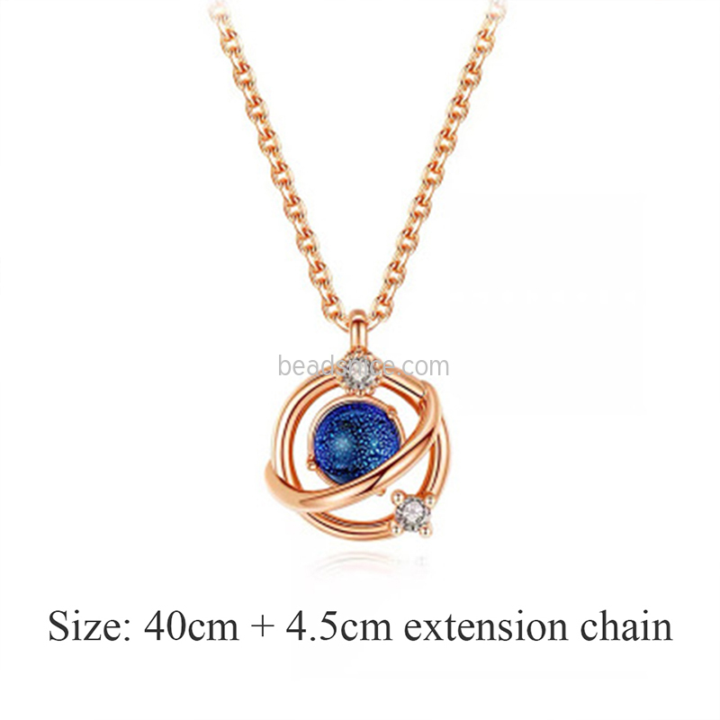 Dream Universe Planet 925 Sterling Silver Women's Necklace