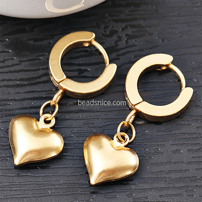 Stainless steel pendant earrings women's love and fashion