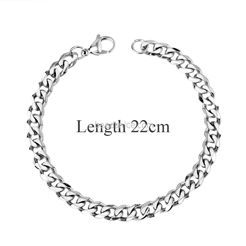 Personality exaggerated tassel thick chain titanium steel men's bracelet