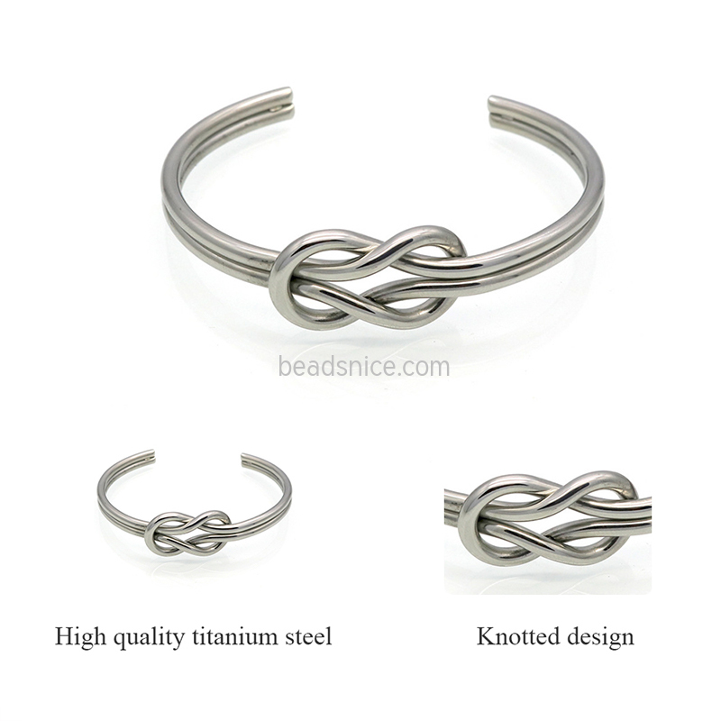 Original ladies fashion titanium steel knotted bracelet