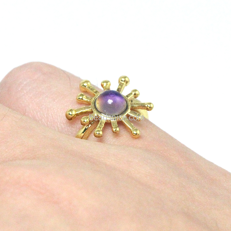 Brass Jewelry Ring Snow DIY Settings Ring for Women
