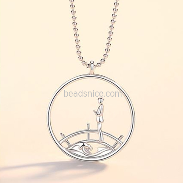 Magpie Bridge Series Couples Sterling Silver Necklace