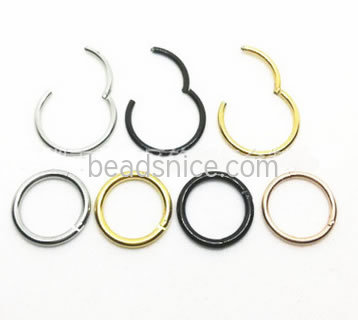 Stainless Steel ring  Hoops Earring Components