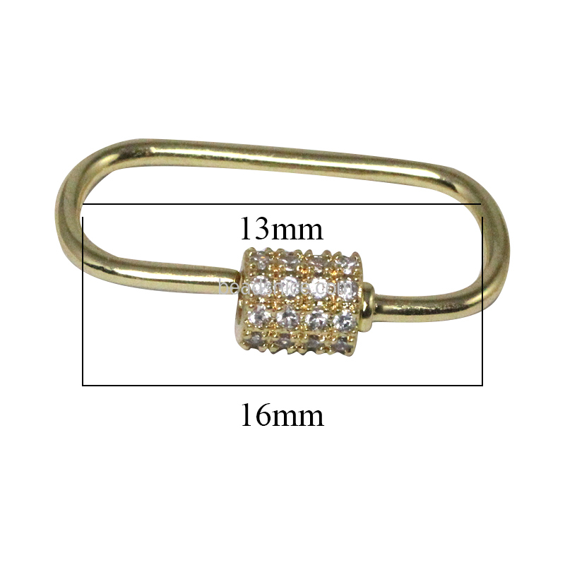 Carabiner Lock Jewelry Brass