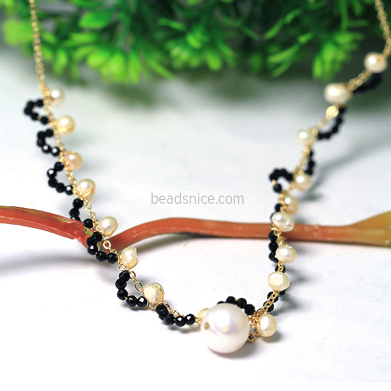 Natural Pearl Clavicle Copper Chain