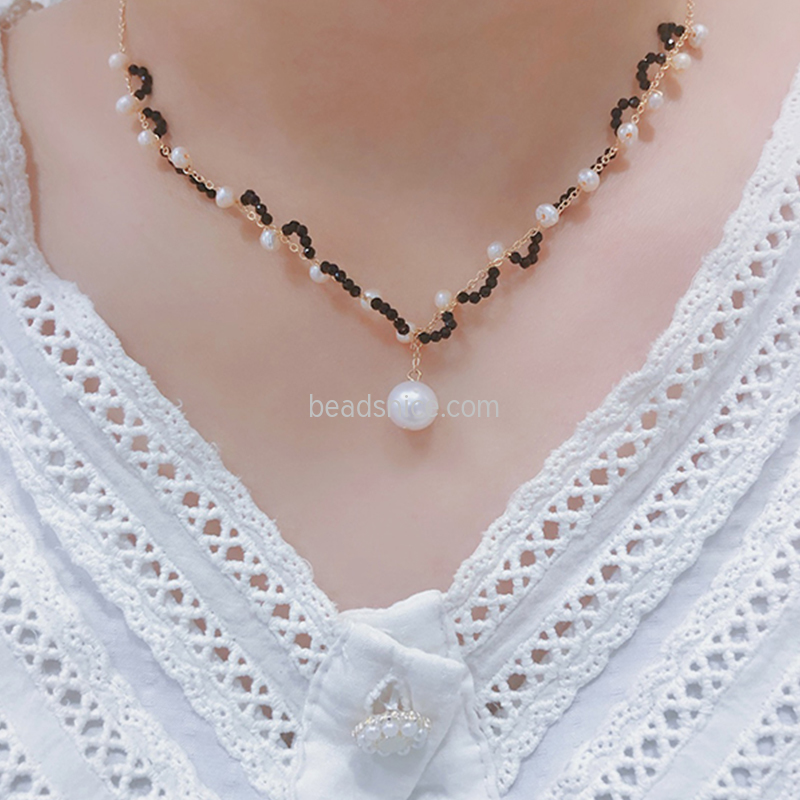Natural Pearl Clavicle Copper Chain