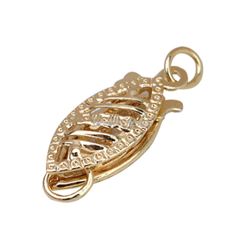 18k yellow gold necklace bracelet fishtail clasp diy accessories