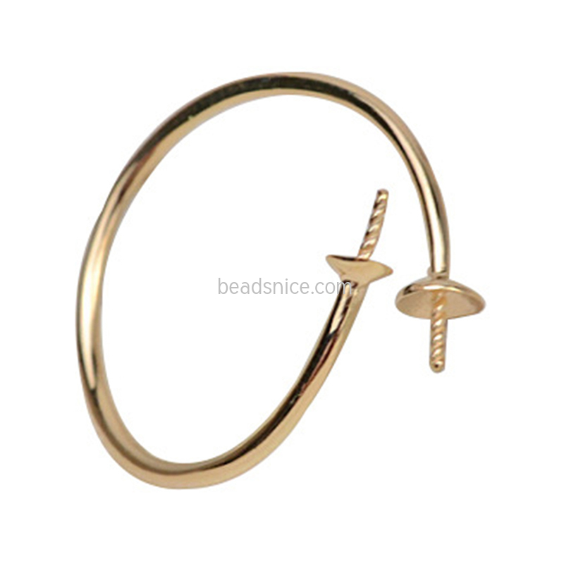 18k gold double support adjustable ladies ring
