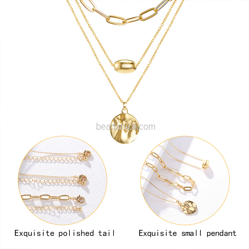 Brass Pendant Necklace Fashion three piece set for women