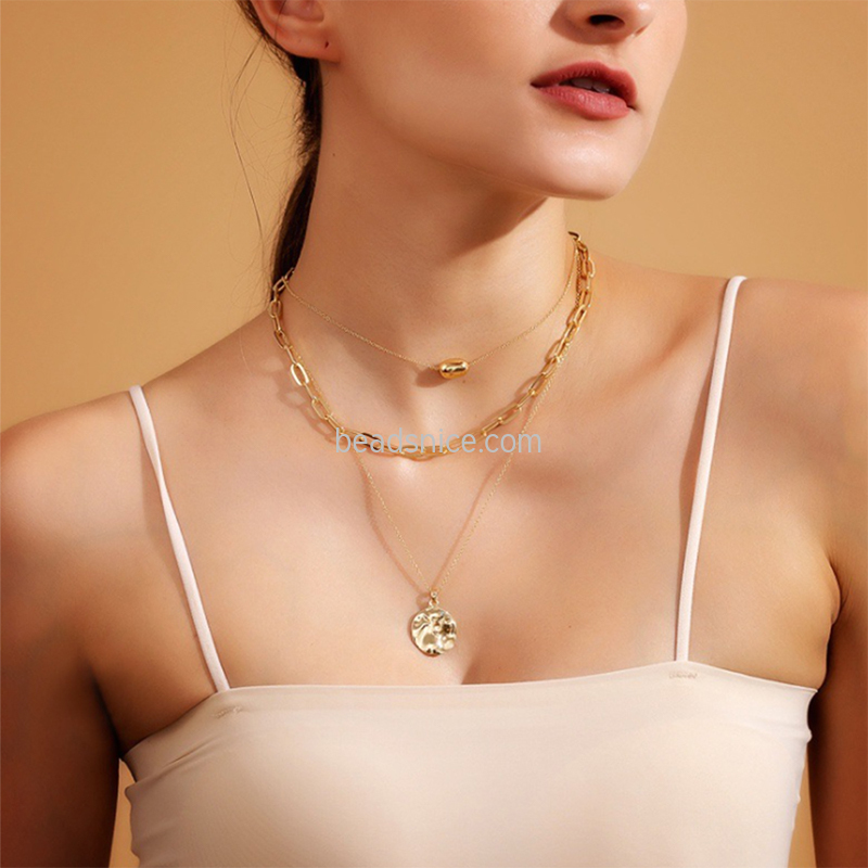 Brass Pendant Necklace Fashion three piece set for women
