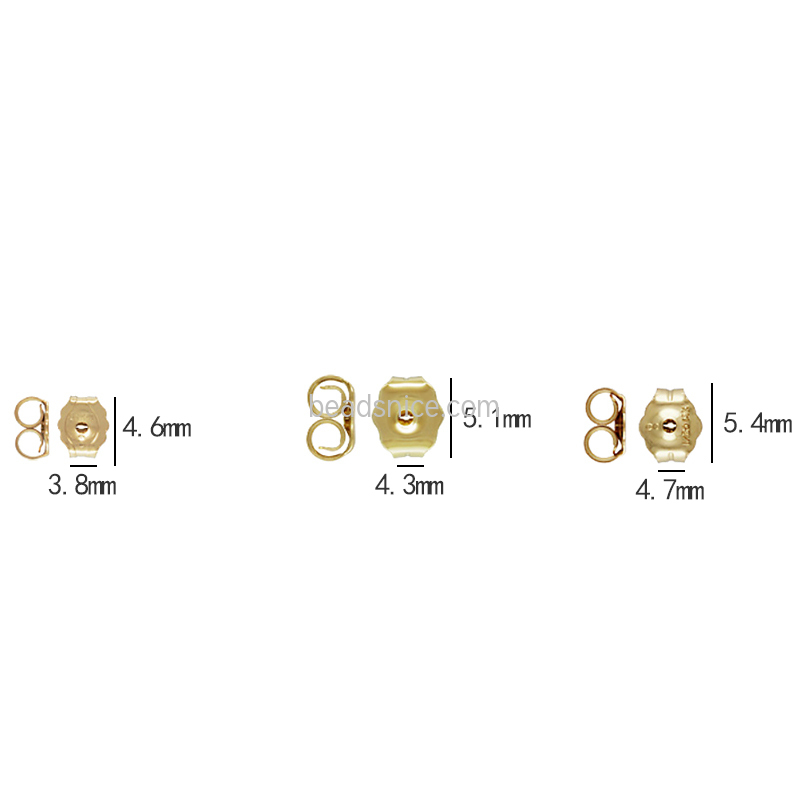 3.8x4.6mm/4.3x5.1mm/4.7x5.4mm  Earring Back