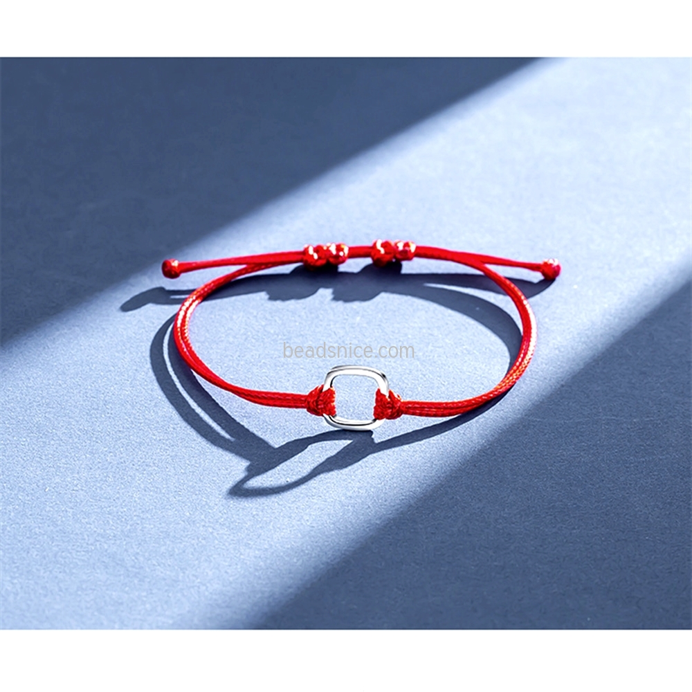 Small hole woven hand rope red black leather rope wax rope men and women couple bracelet pair adjustable size non-elastic hangin