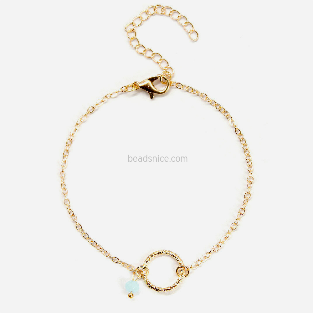 ladies Crystal anchor simple double bracelet bracelet L059