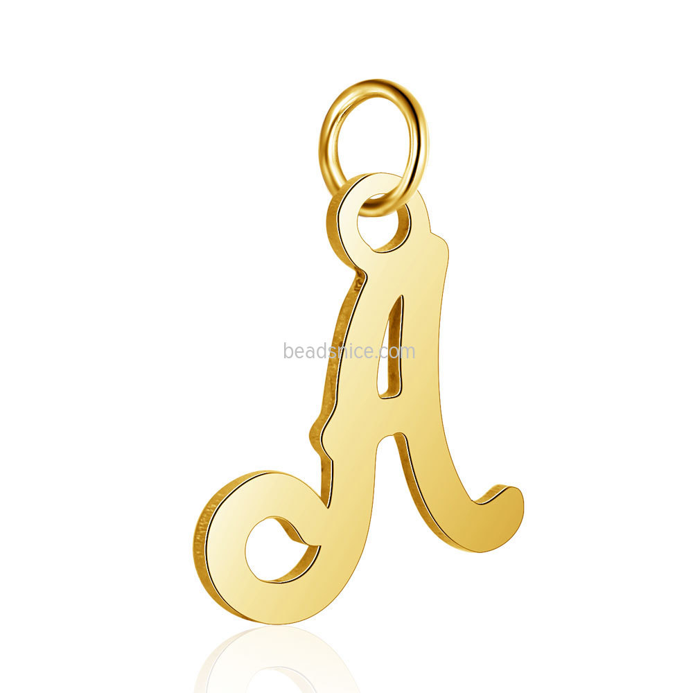 Letters pendant laser cutting stainless steel jewelry accessories