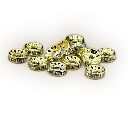 Rhinestone Rondell Beads