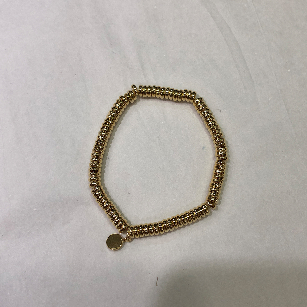 Gold plated beads bracelet