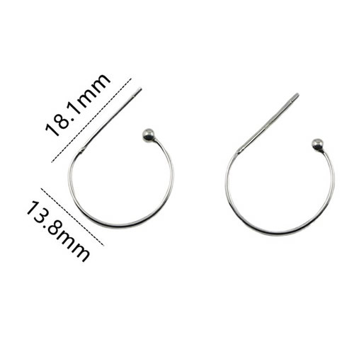 925 sterling silver earring findings 13.8*18.1mm