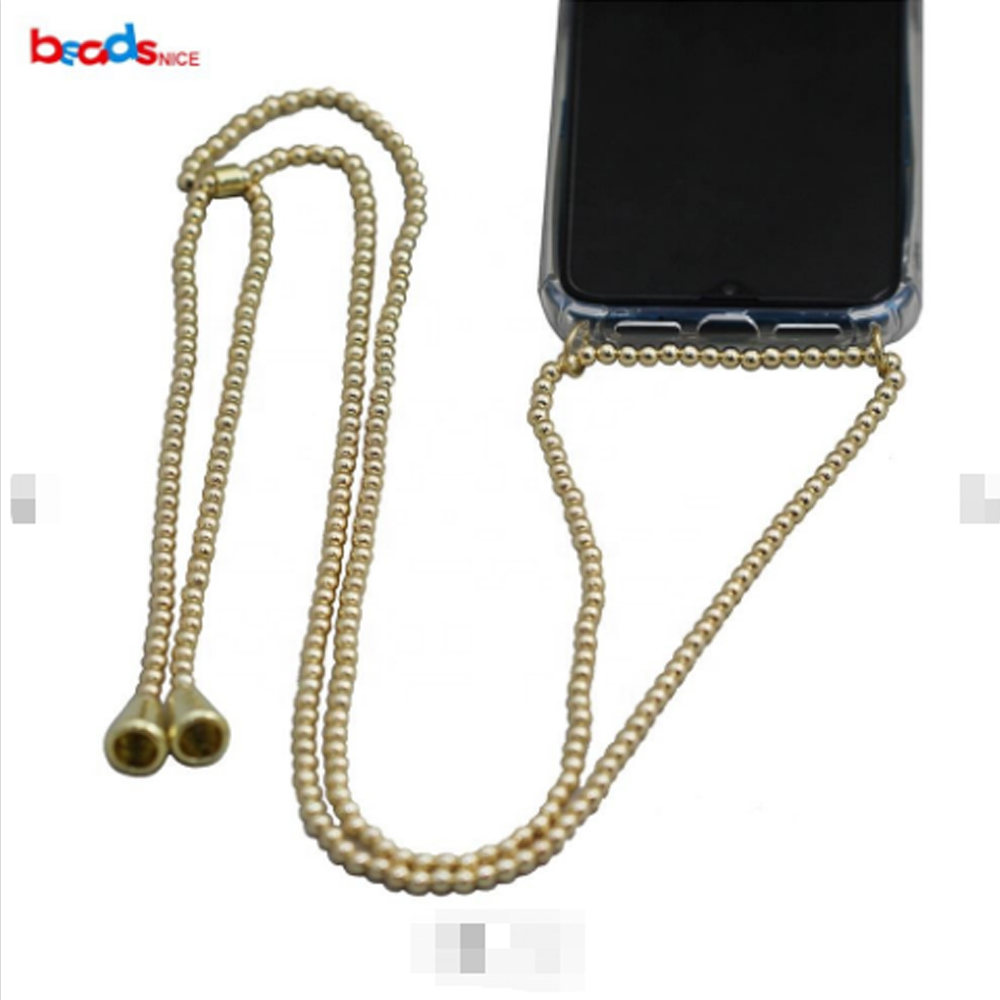 Phone Cover with gold plated beads and sterling silver clasp custom-made personalized
