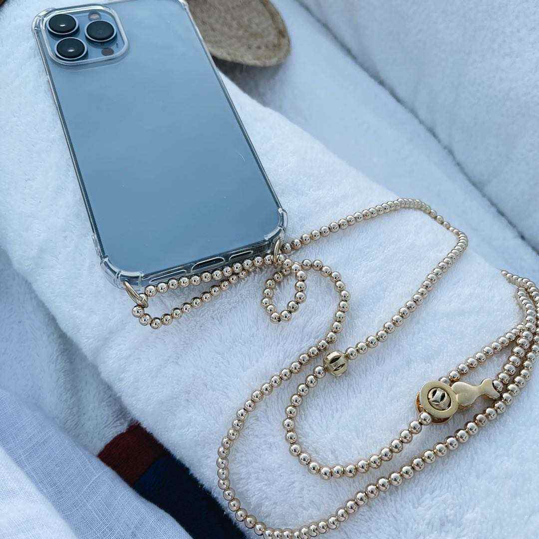 Cell Phone Case  and gold ball strap