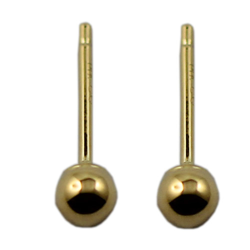 14k gold ball earring polished ball stud earring