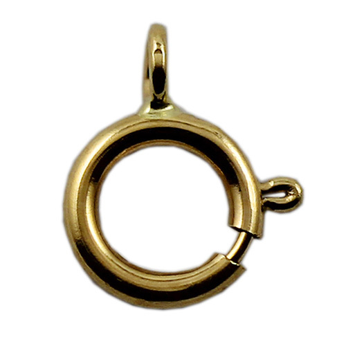 Closed spring Rings 14K gold  Necklace Bracelet round connector