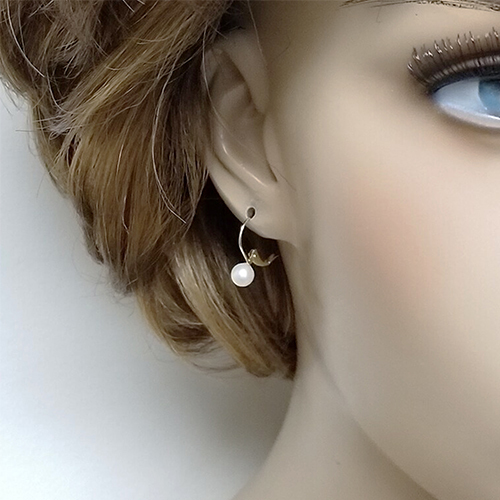 Pearl cup leverback 14k gold pearl settings earring backs