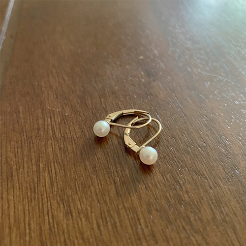 Pearl cup leverback 14k gold pearl settings earring backs