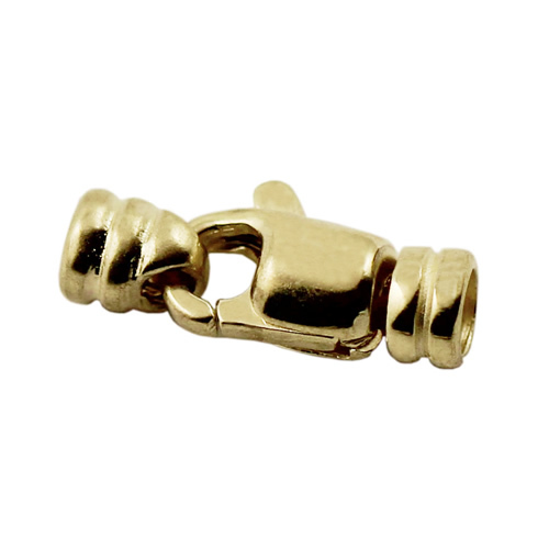 Round swivel clasp 14k gold lobster claw clasp w/ a connector