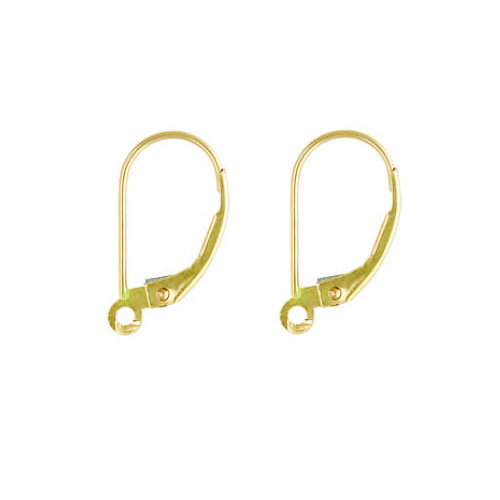 Plain leverback w/ring earring back 14k gold earring findings Jewelry making accessory