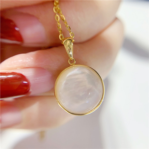 Round bezel blank pendant tray 14K gold bezel drop for 7mm button pearl