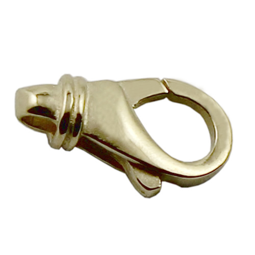 Cast lobster clasp, luxury 14K gold lanyard snap hook for key ring, bags and jewelry making