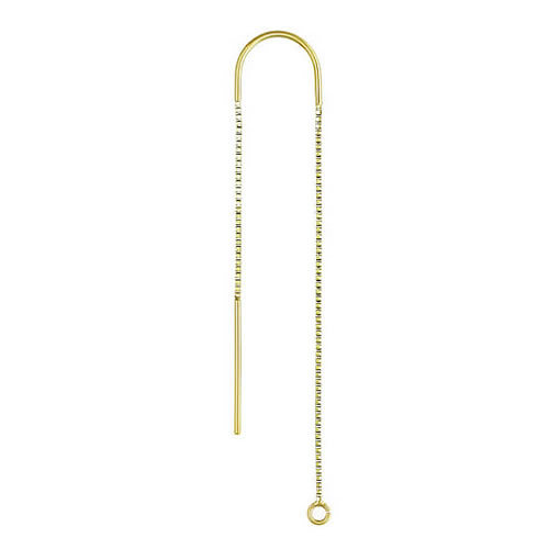 14K gold U-Threader DC Box Chain Drop W/ Ring