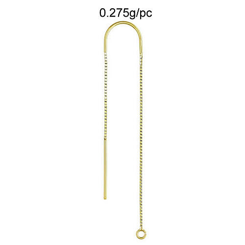 14K gold U-Threader DC Box Chain Drop W/ Ring
