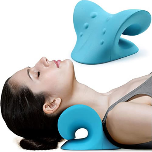 Neck and Shoulder Relaxer, Cervical Traction Device for TMJ Pain Relief and Cervical Spine Alignment, Chiropractic Pillow Neck S