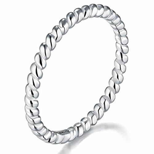 925 Sterling Silver Ring Triple Interlocked Rolling High Polish Ring