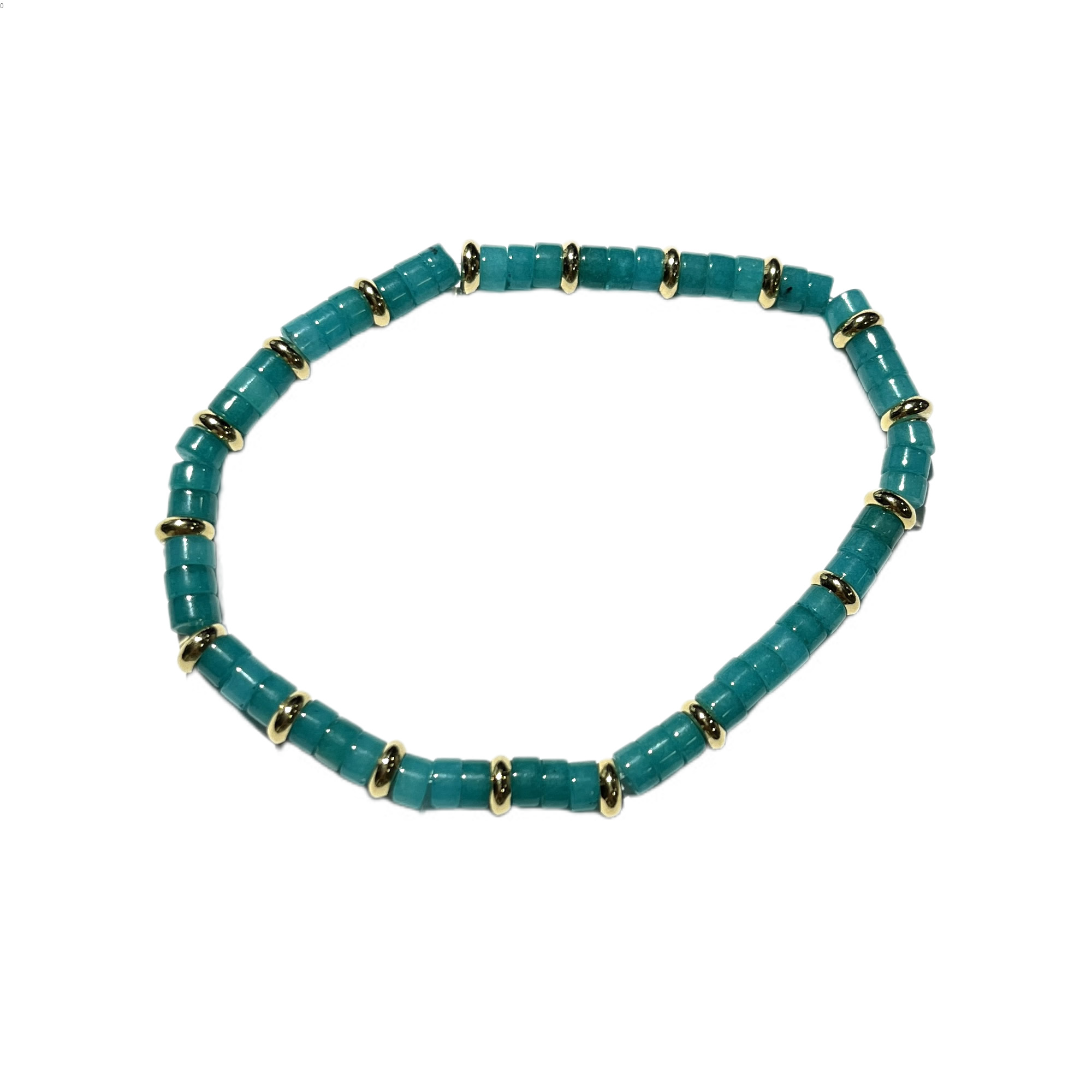 Heishi  beaded necklace gold filled