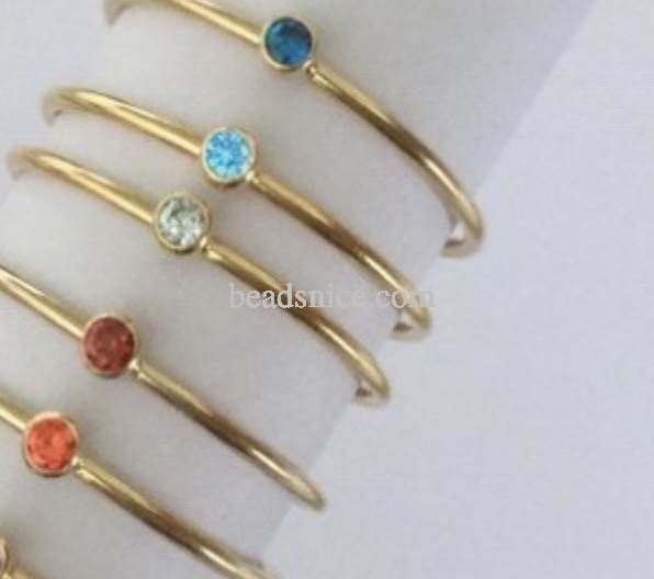 2mm 3A CZ Stacking Ring Size5