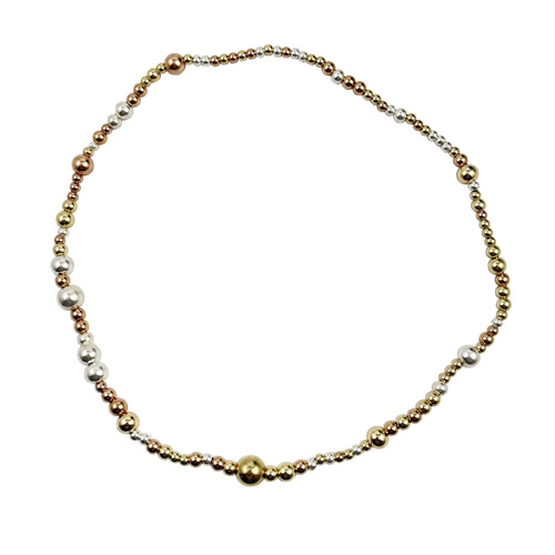Beaded Necklaces with clasp Gold plated