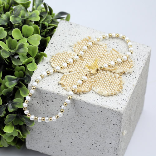 Anklet gold filled natural pearl wedding anklets