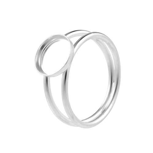 Double band Sterling silver Finger Ring blanks