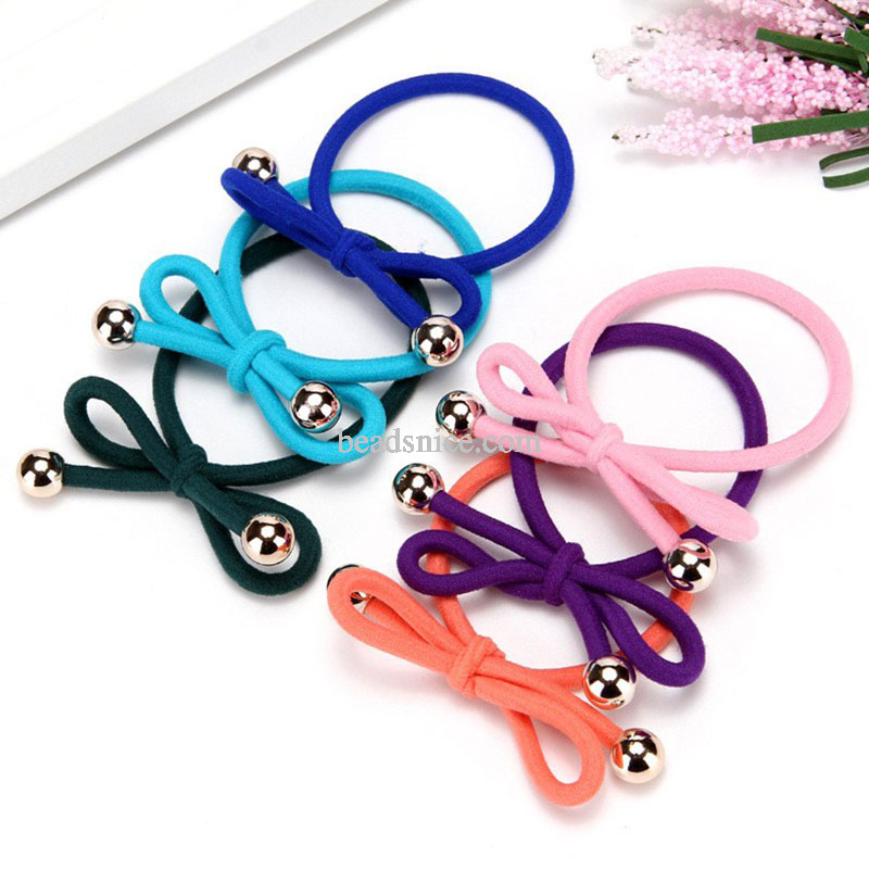 High-stretch knotted scrunchies, candy-colored leather bands