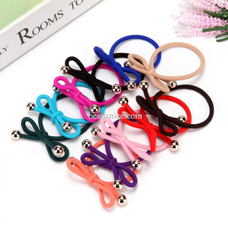 High-stretch knotted scrunchies, candy-colored leather bands