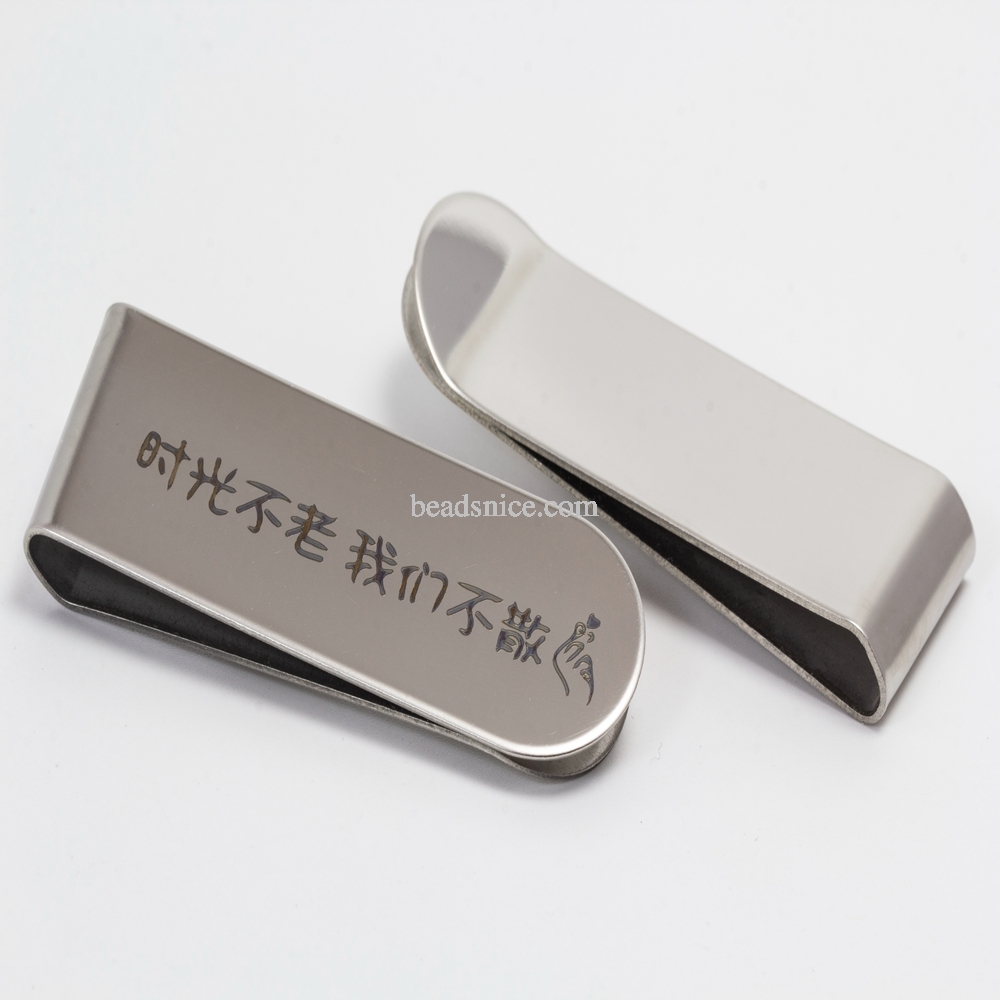 Stainless Steel Money Clip Silver Metal Money Clips Slim Cash Wallet Credit Card Money Cards Holder for Men and Women Durable Po