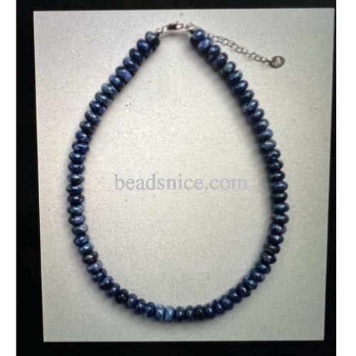 Gold filled natural variscite blue angelite\anhydrite charoite and blue-apatite beads necklace