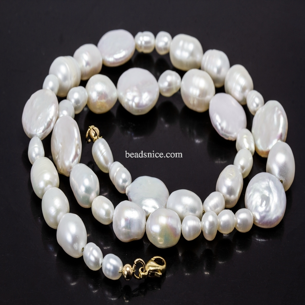 Natural Freshwater Pearl Necklace Gold Filled Clasp