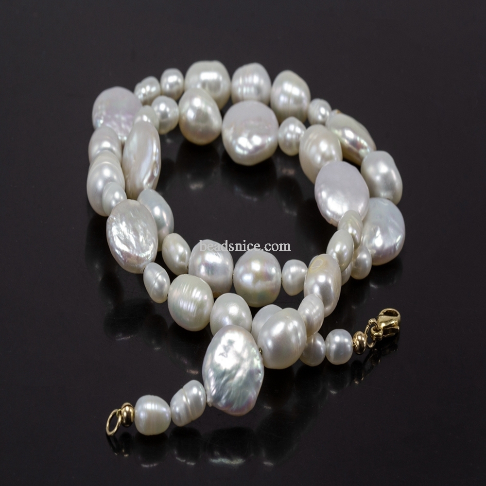 Natural Freshwater Pearl Necklace Gold Filled Clasp