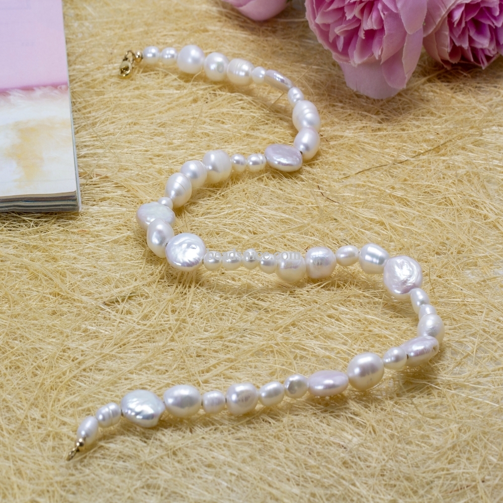 Natural Freshwater Pearl Necklace Gold Filled Clasp