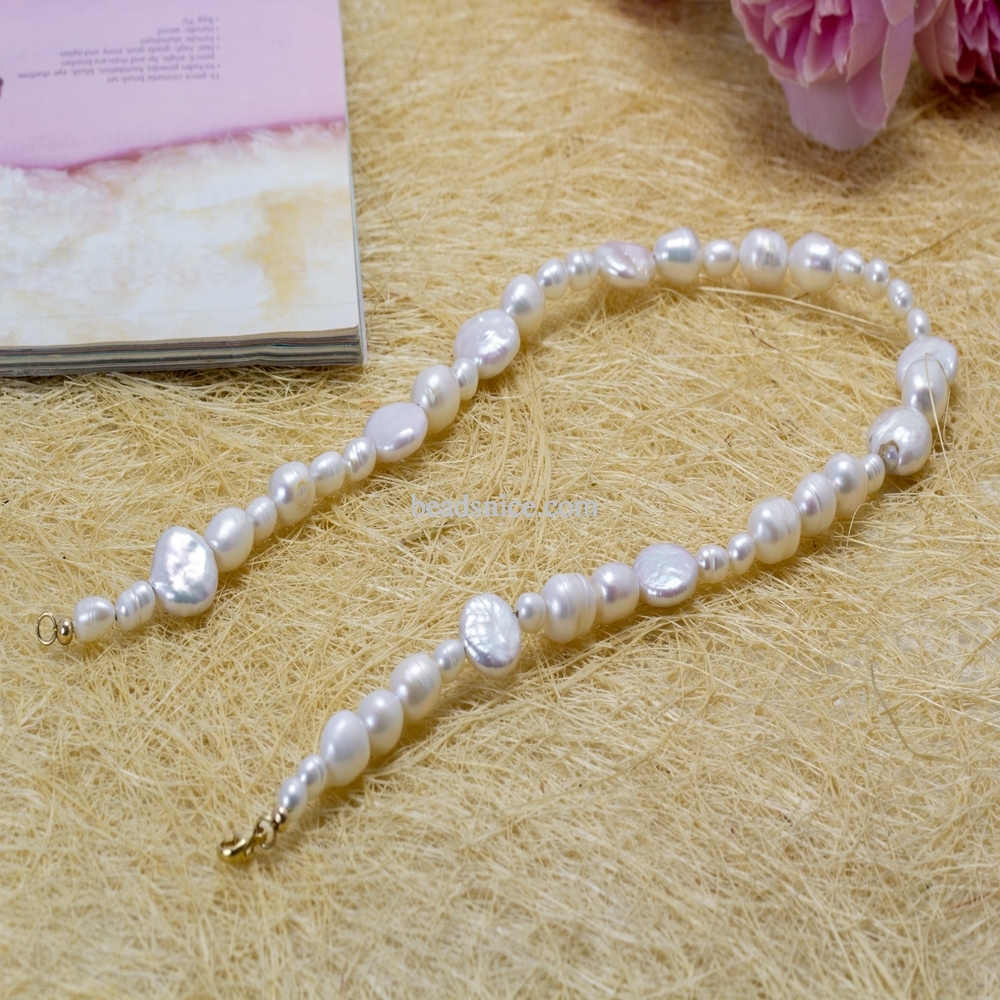 Natural Freshwater Pearl Necklace Gold Filled Clasp