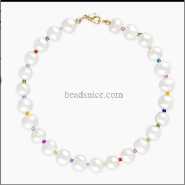 Gold filled natural pearl Anklet